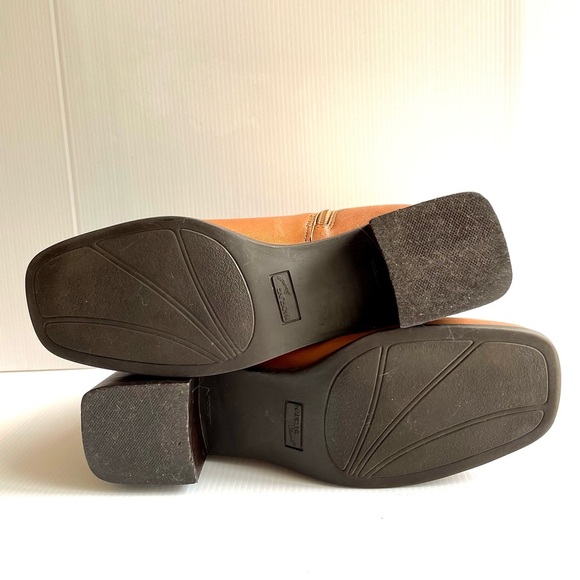 FORWARD Square Toe Leather Boots Cognac Brown Women’s Size 10 Classic Fall - Picture 10 of 14